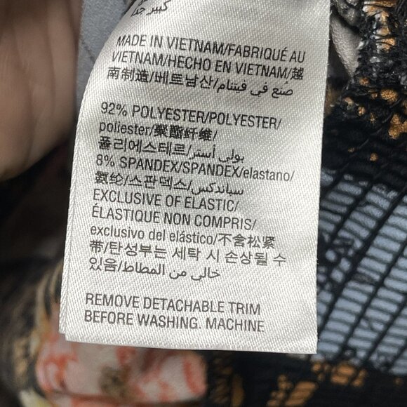 Thalia Sodi Womens Floral Patchwork Blouse XL Long Sleeve V-Neck Polyester Spand - Picture 5 of 7